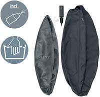 Actieve zitbal Leitz Ergo 75cm anti-rol donkergrijs-13