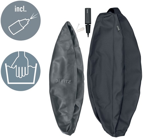 Actieve zitbal Leitz Ergo 75cm anti-rol donkergrijs-14