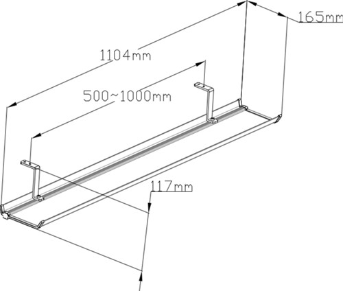 Kabelgoot Euroseats universeel 110cm zwart-2
