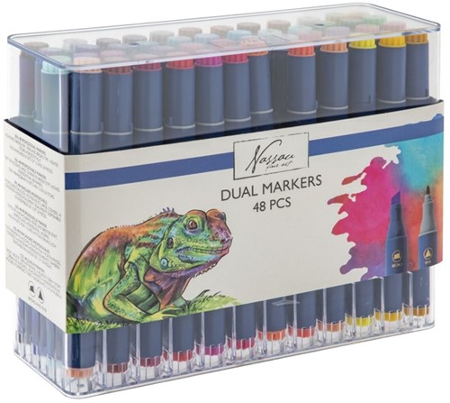 Alcoholmarkers Nassau Arts duopunt set à 48 kleuren