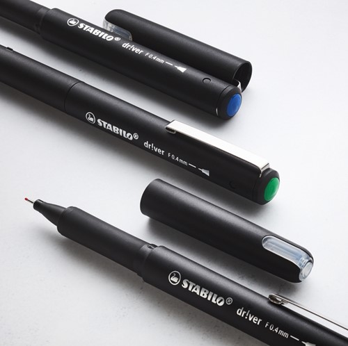 Fineliner STABILO dr!ver fijn assorti 4 stuks-2