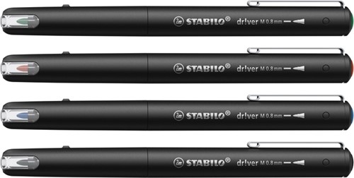 Fineliner STABILO dr!ver medium assorti 4 stuks-3