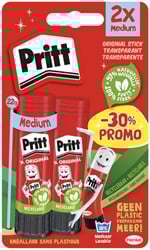 Lijmstift Pritt Stick Original 22gr blister à 2 stuks Promo