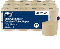 Toiletpapier Tork T7 Advanced Optiserve Coreless 2-laags 94m naturel 472640