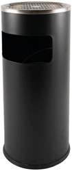 Afvalbak met asbak BRASQ 11 liter AT500 zwart