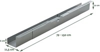 Kabelgoot BRASQ verstelbaar 75-150cm CT100 zilver-2