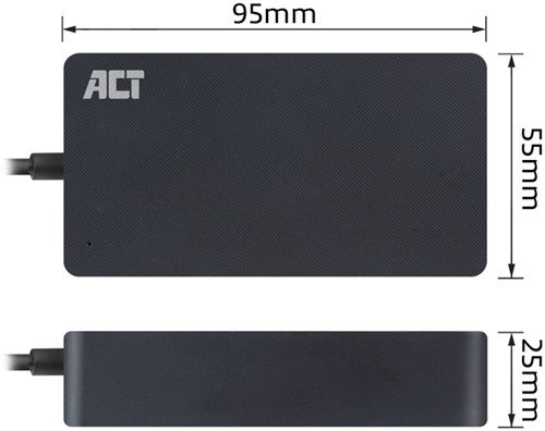Laptop Oplader ACT Compact universeel 65W-6