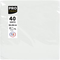 Servet Pronappe 1/4 vouw 2-laags 380x380mm 40 vel wit