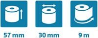 Telrol Exacompta 57mmx9m kern Ø12mm SafeContact thermisch-4