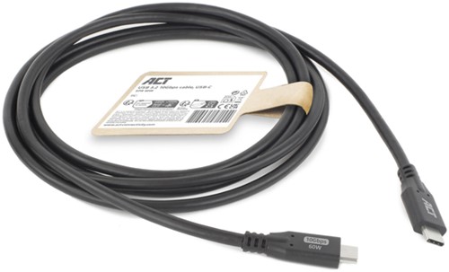 Kabel ACT USB-C 3.2 GEN.2 M/M zwart 2 meter-3