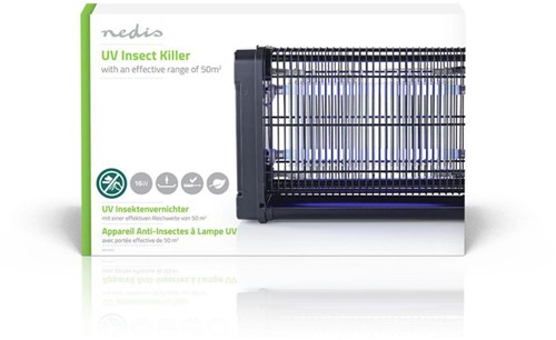 Insectenlamp Nedis electrisch 2x8watt 50M2 zwart-1