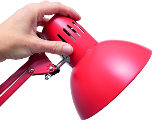 Bureaulamp MAUL Study met tafelklem excl.LED E27 lamp rood-2