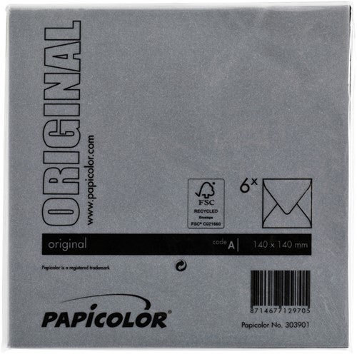 Envelop Papicolor 140x140mm ravenzwart-2