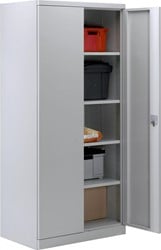 O.O Kantoor- Draaideurkast 194m, EXTRA DIEP. Afmeting 194x92x60cm (hxbxd). Inclusief 4 legborden.