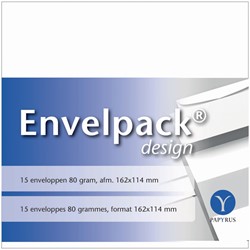 Envelop Papyrus Envelpack Design C6 114x162mm wit 894406