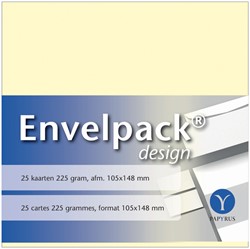 Dubbele kaart Papyrus Envelpack Design A6 105x148mm ivoor 894450
