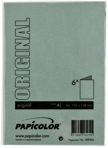 Correspondentiekaart Papicolor dubbel 105x148mm dennengroen pak à 6 stuks-3