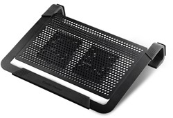 NotePal U2 PLUS Notebook cooler up to 17 inch black 2 x 80 mm removable fans aluminum surface lightweight design
