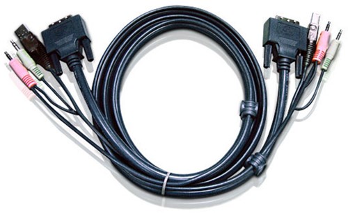 Aten 3M USB DVI-I Enkelvoudige Link KVM Kabel