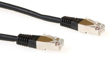 ACT Patchcord SSTP Category 6 PIMF, Black 1.50M netwerkkabel Zwart 1,5 m