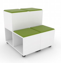 Zitting MOVE in groen (per 4 stuks)