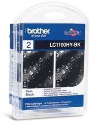 Brother LC-1100HYBKBP2 inktcartridge 2 stuk(s) Origineel Zwart