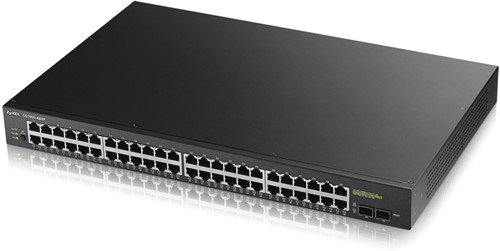 Zyxel GS1900-48HP Managed L2 Gigabit Ethernet (10/100/1000) Power over Ethernet (PoE) Zwart