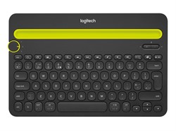 Logitech K480 Zwart, Geel Bluetooth QWERTY US International