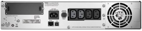 APC Smart-UPS SMT1500R2I-6W - Noodstroomvoeding 4x C13, USB, rack mountable, 6 jaar garantie, 1500VA-3