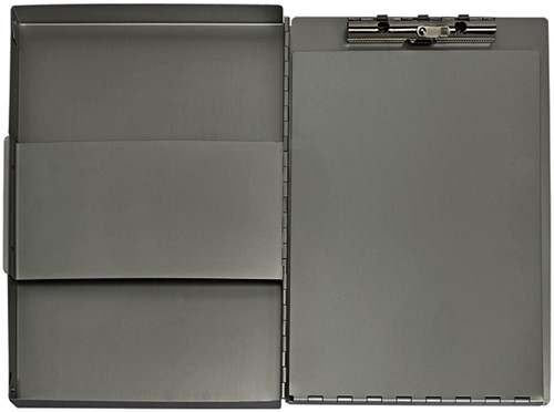 Klembordkoffer MAUL Assist A4 staand zijopening aluminium-2