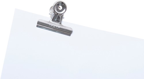 Papierklem MAUL Bulldog 50mm capaciteit 20mm zilver 10 stuks-2