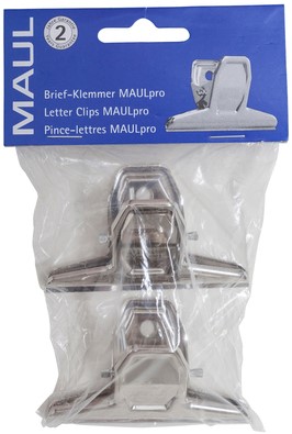 Papierklem MAUL Pro 75mm capaciteit 20mm zilver-2