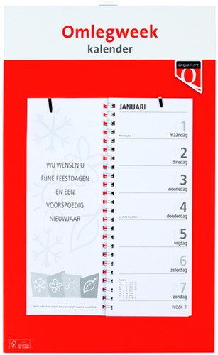 Weekomlegkalender 2025 Quantore