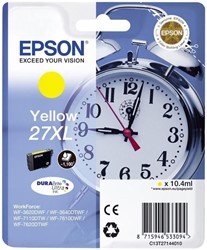 Epson Alarm clock Singlepack Yellow 27XL DURABrite Ultra Ink