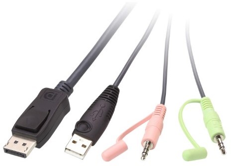 Aten 2-poorts USB DisplayPort-kabel KVM-switch met externe poortselectieschakelaar-3