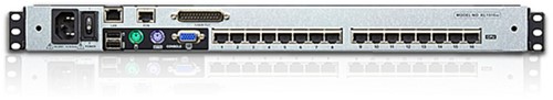 Aten 1-Lokale /externe gedeelde toegang, 16-poorten Cat 5 Dual Rail KVM over IP-switch met poort serieschakeling-2