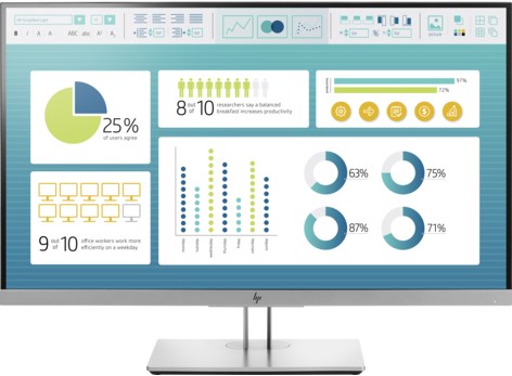 HP EliteDisplay E273 27" Full HD Zilver computer monitor-3