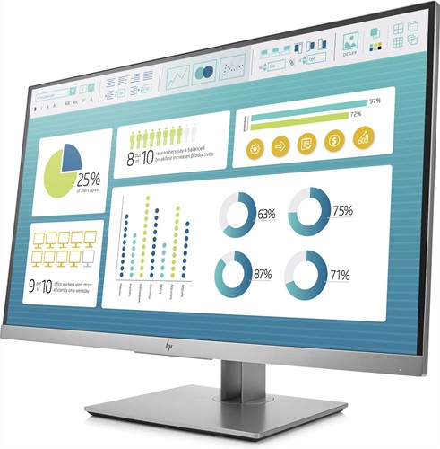 HP EliteDisplay E273 27" Full HD LED Zwart, Zilver computer monitor-3