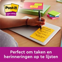 Memoblok Post-it 660 Super Sticky 102x152mm lijn rainbow 3 stuks-2