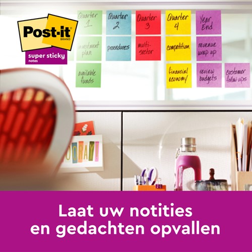 Memoblok Post-it 654 Super Sticky 76x76mm rainbow-3