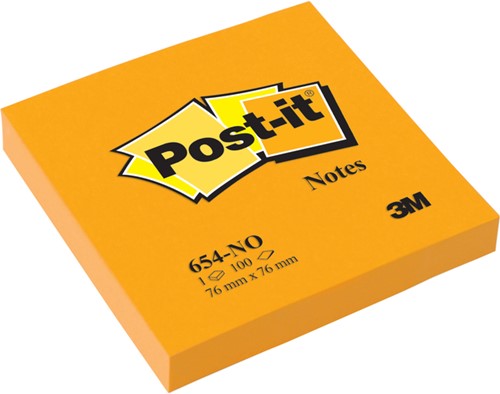 Memoblok Post-it 654 76x76mm oranje-2