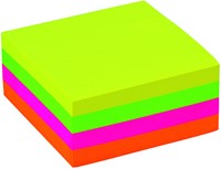 Memoblok Quantore 76x76mm neon kleuren assorti 4 kleuren-2