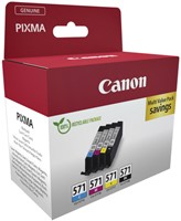 Inktcartridge Canon CLI-571 zwart + 3 kleuren-2