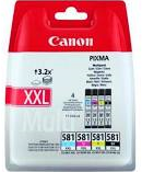 Inktcartridge Canon CLI-581XXL zwart + 3 kleuren-2