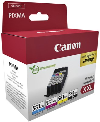 Inktcartridge Canon CLI-581XXL zwart + 3 kleuren-3