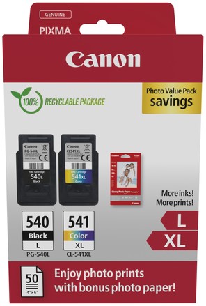 Inktcartridge Canon PG-540L +  CL-541XL zwart +kleur