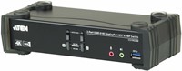 Aten 2-poorts USB 3.0 4K DisplayPort MST KVMP™-schakelaar (kabel meegeleverd)