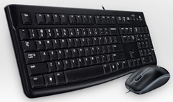 Logitech MK120 toetsenbord USB QWERTZ Zwitsers Zwart