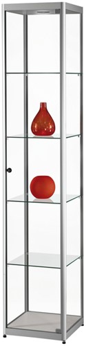 Vitrinekast SDB  mpc-400 led zilver 400x400x2000mm