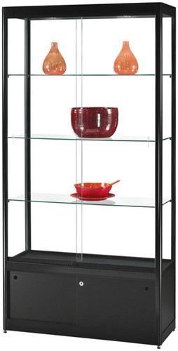 Vitrine SDB gpc-o-1000 led zwart 1000x400x2000mm
